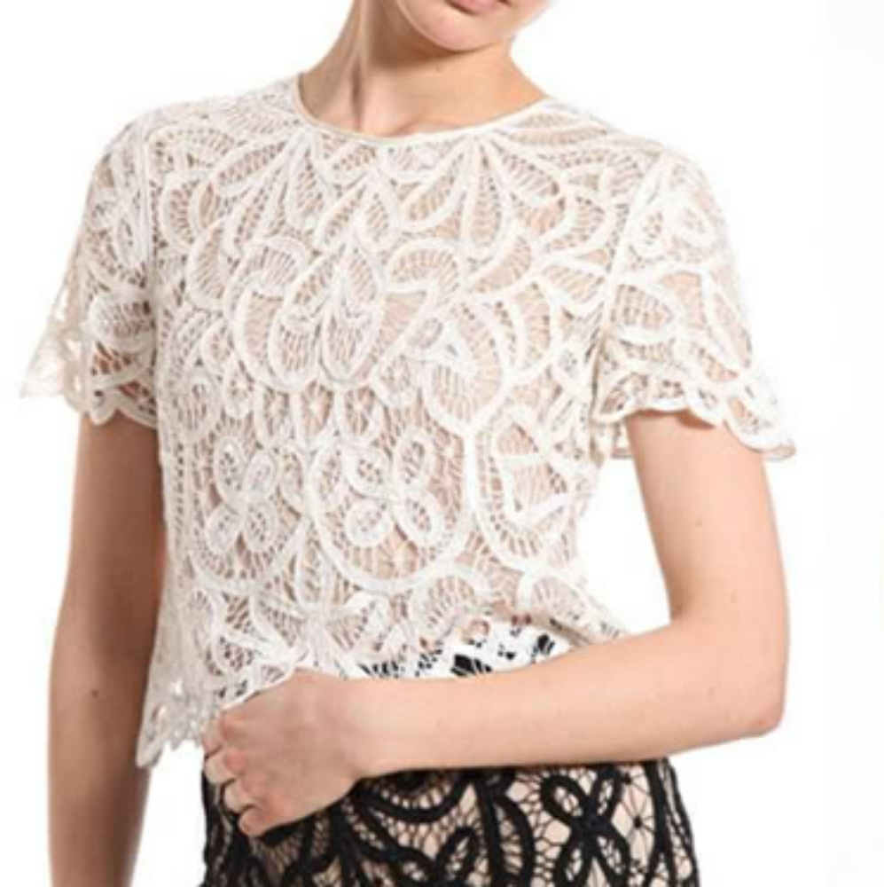 3.1 Phillip Lim Lace Cropped Top